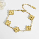 Golden Leaf clover bracelet