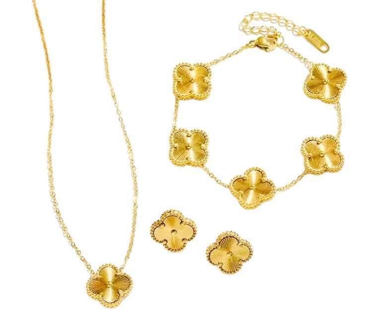Golden Leaf clover set