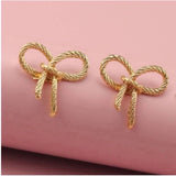 Mini bow tie earrings