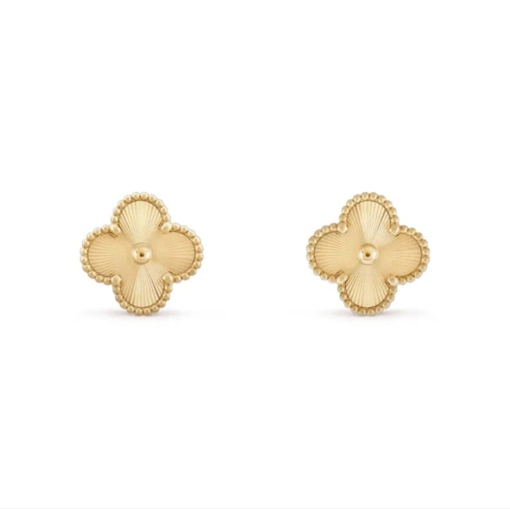 Leaf clover earrings (golden)