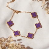 Purple Leaf clover bracelet