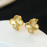 Leaf clover earrings (golden)