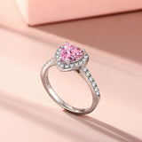 Sweetheart pink solitaire ring (adjustable)