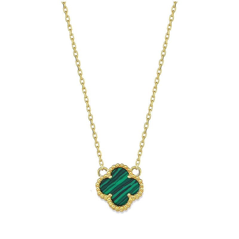 Green clover necklace