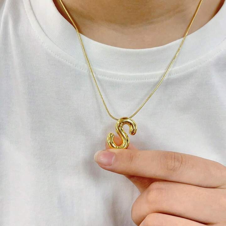 Alphabet bubbly bobble necklaces