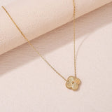 Golden clover necklace