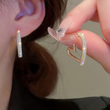 Rhinestone heart earrings