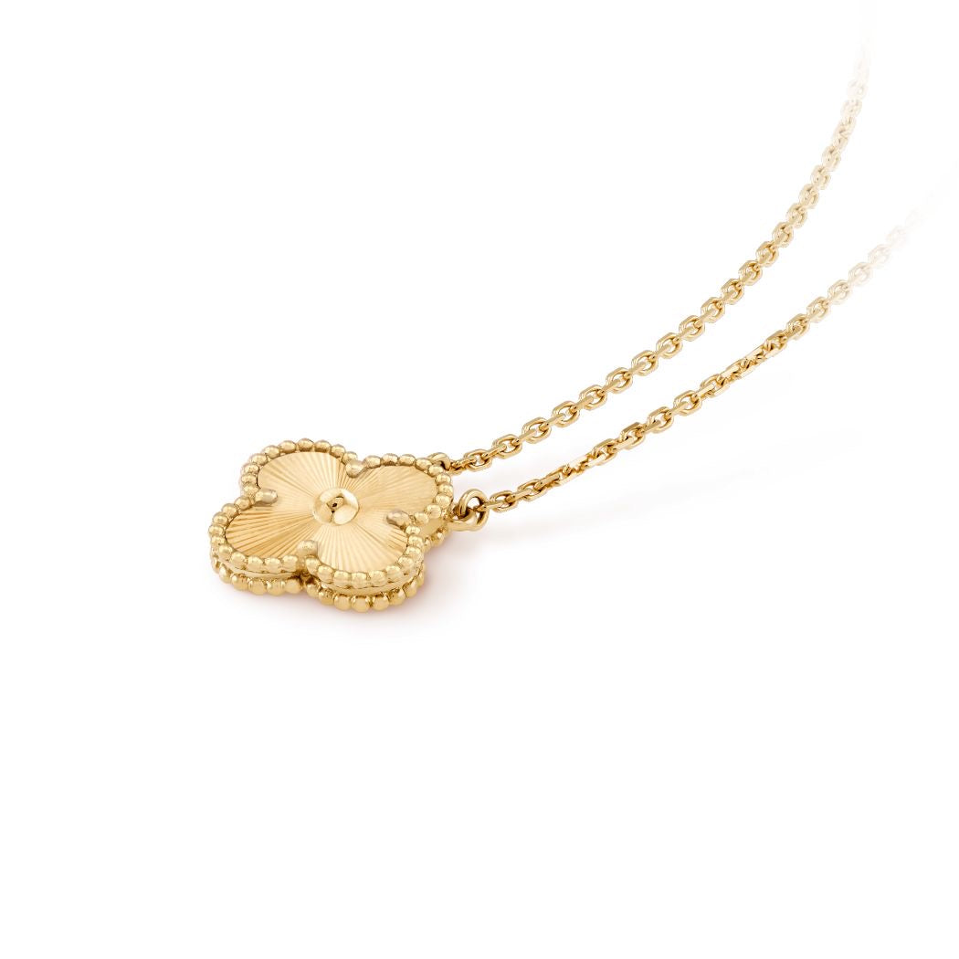 Golden clover necklace