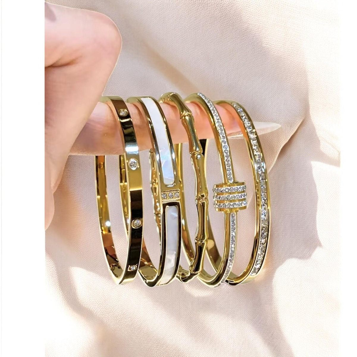 The luxe harmony bracelets stack (set of 5)