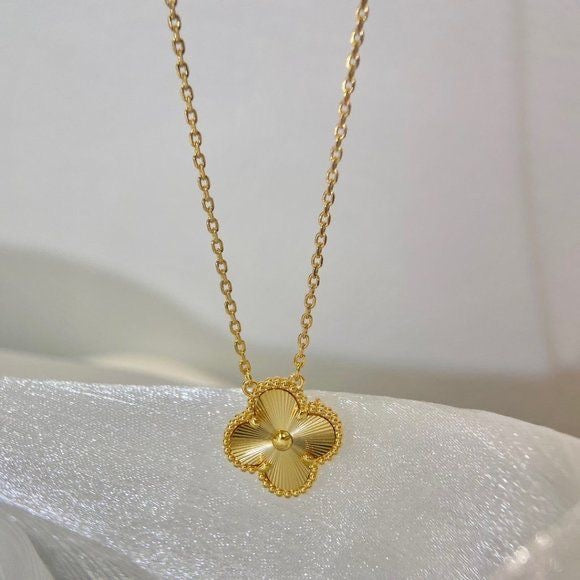 Golden clover necklace