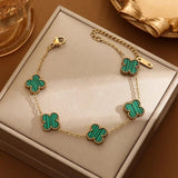 Green Leaf clover bracelet