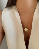 Golden clover necklace