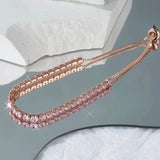 Pink Sparkle Adjustable Tennis Bracelet