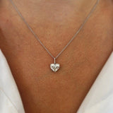 Solitaire heart necklace