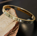 Golden love band bangle