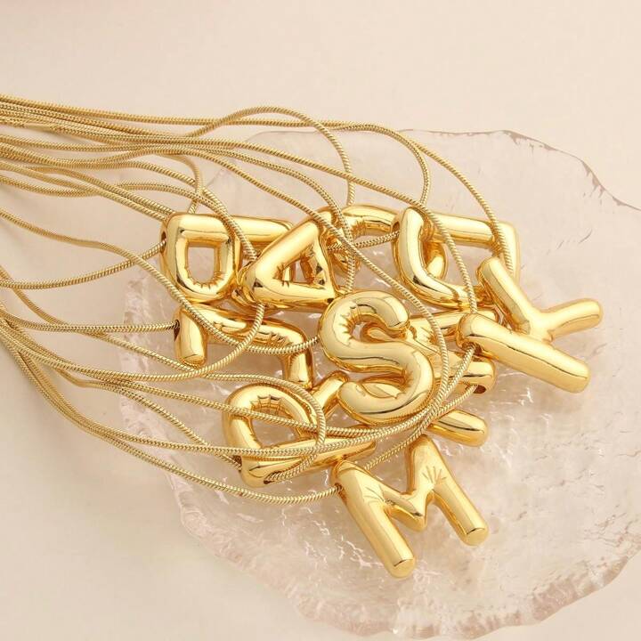 Alphabet bubbly bobble necklaces