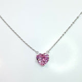 Minimal pink heart necklace