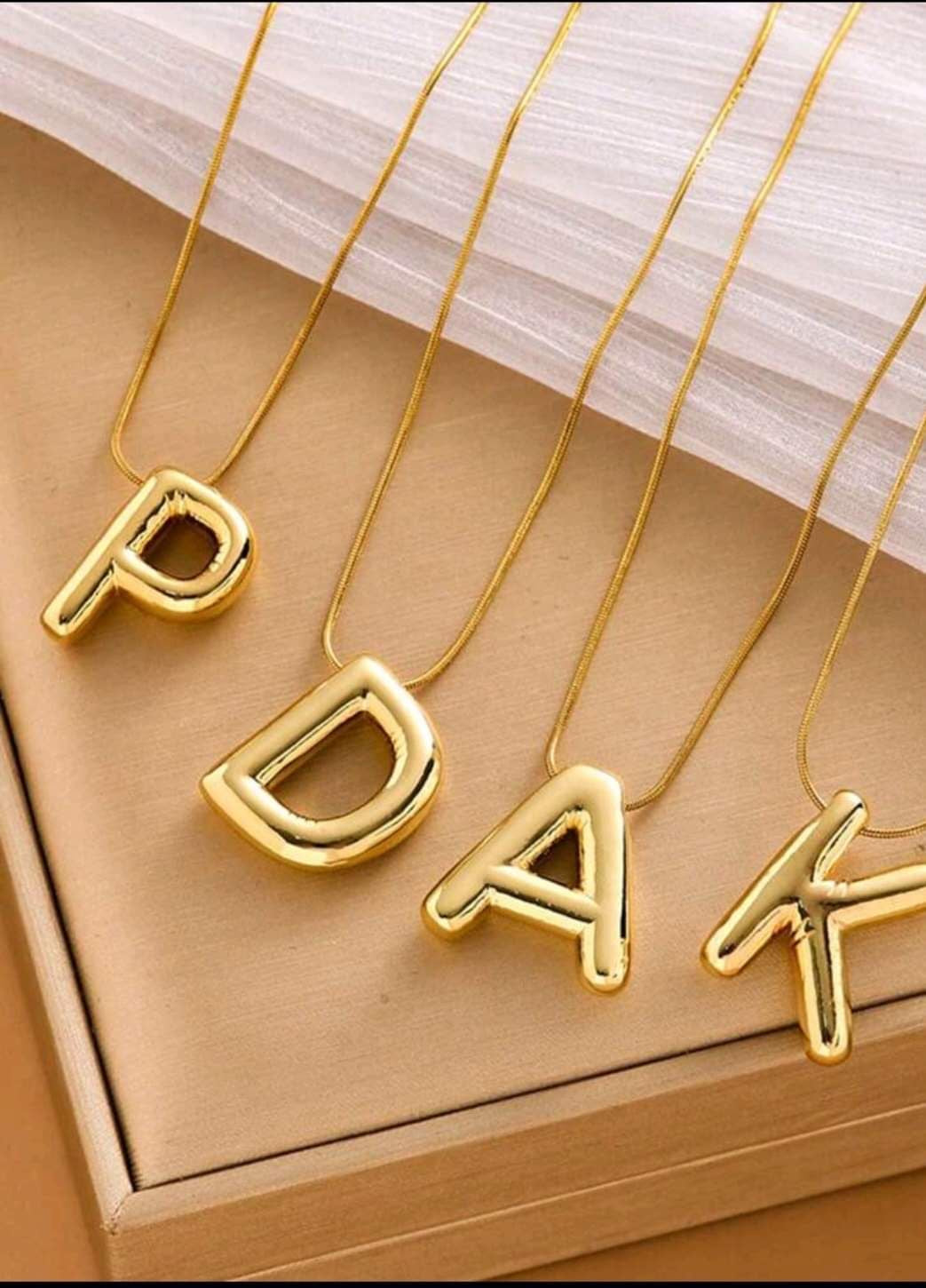 Alphabet bubbly bobble necklaces