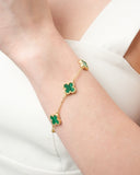 Green Leaf clover bracelet