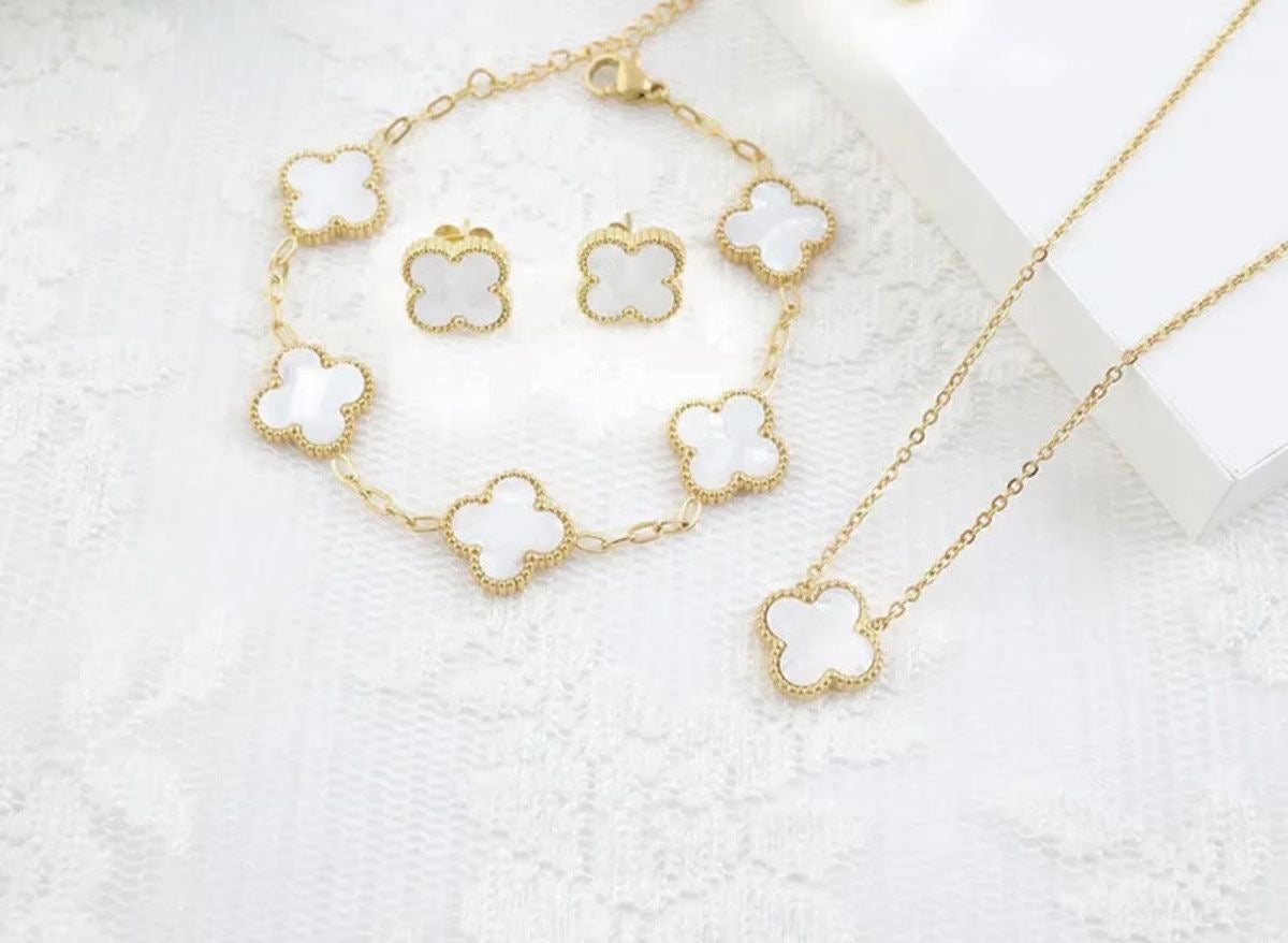 White Leaf clover set