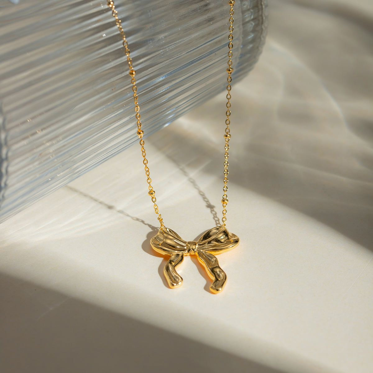 Tie me bow necklace