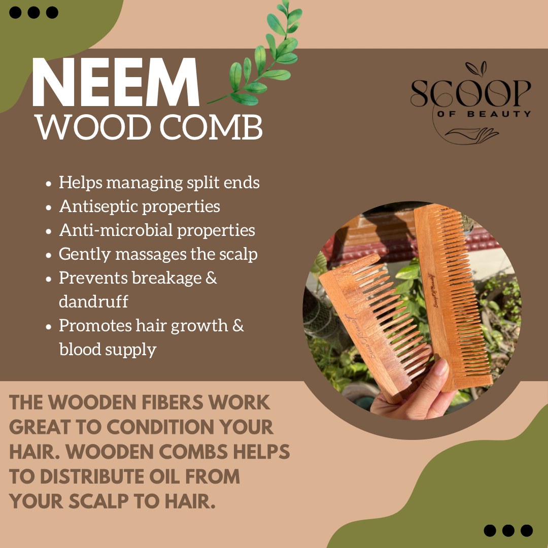 Neem wood comb