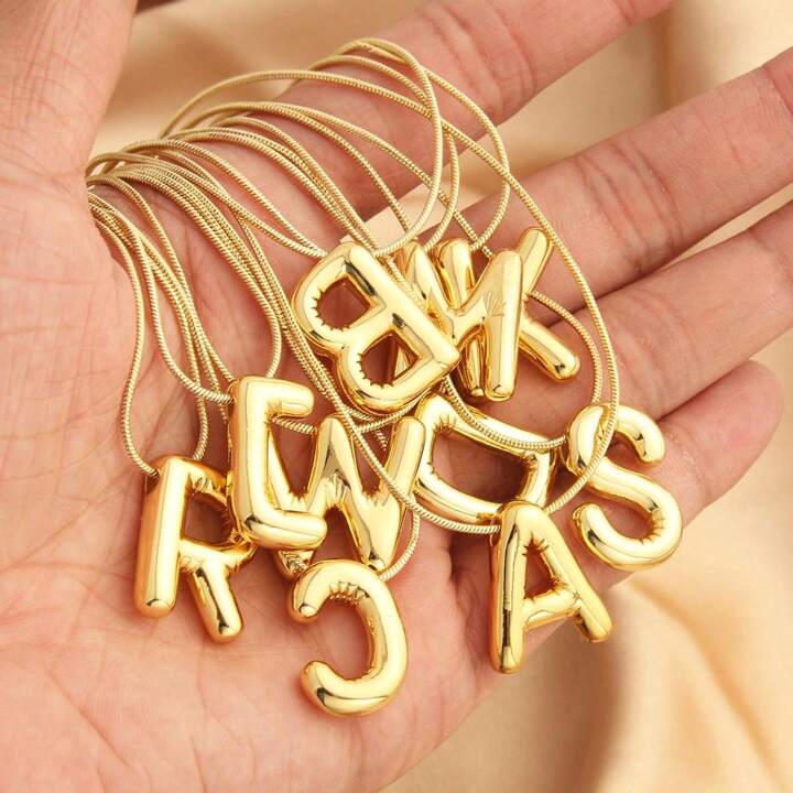 Alphabet bubbly bobble necklaces