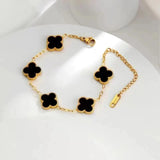 Black Leaf clover bracelet
