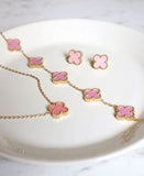 Pink Leaf clover set