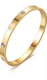Golden love band bangle