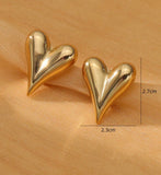 Golden heart studs