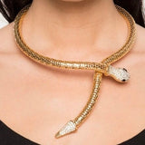 Rhinestone Snake Hug Choker