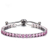 Pink Sparkle Adjustable Tennis Bracelet