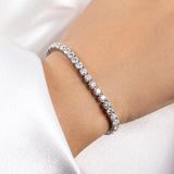 Silver adjustable tennis bracelet