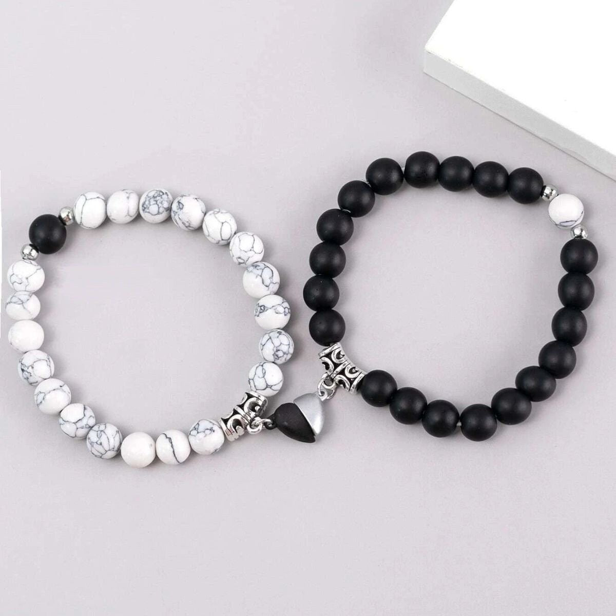 B/w magnet Couple bracelet