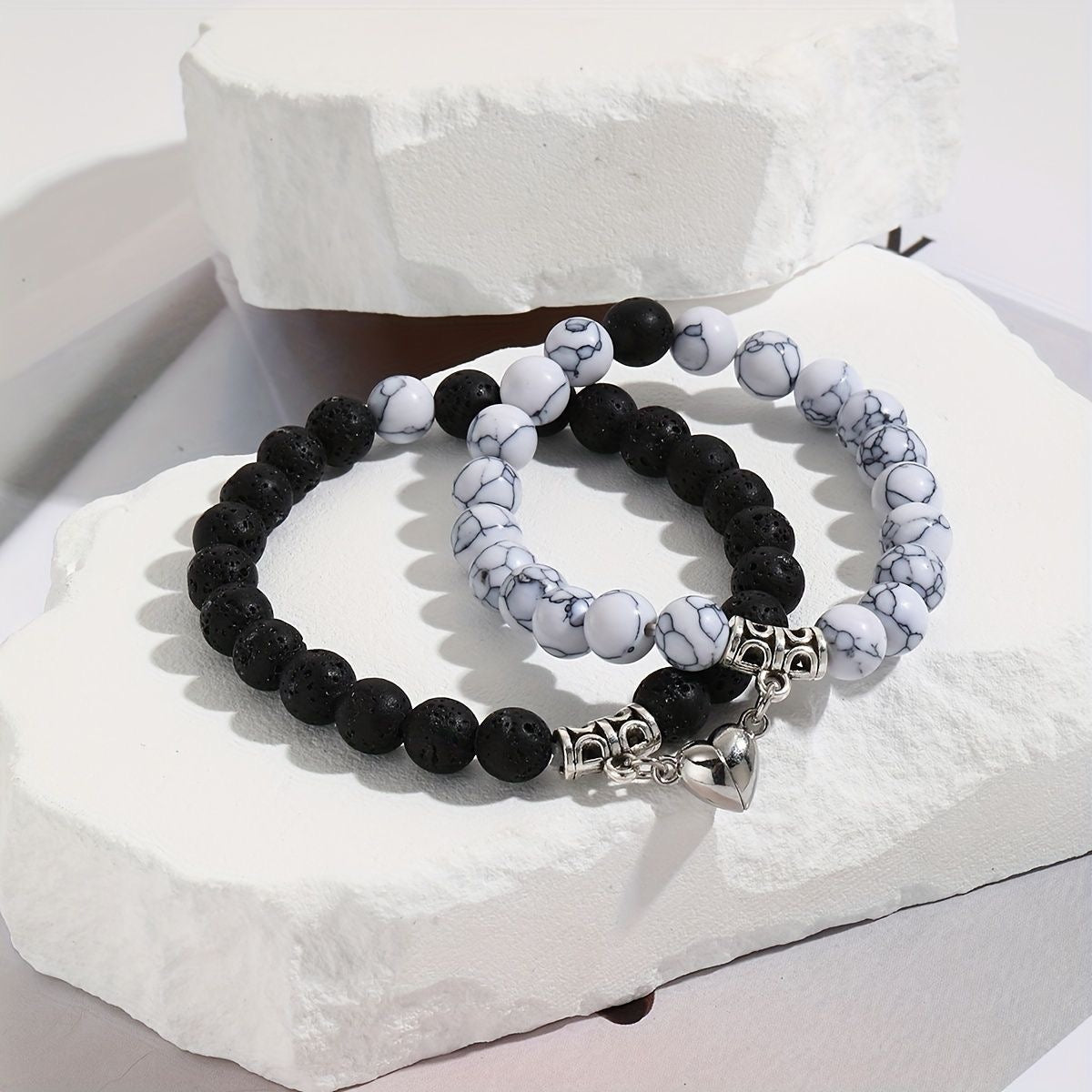 B/w magnet Couple bracelet