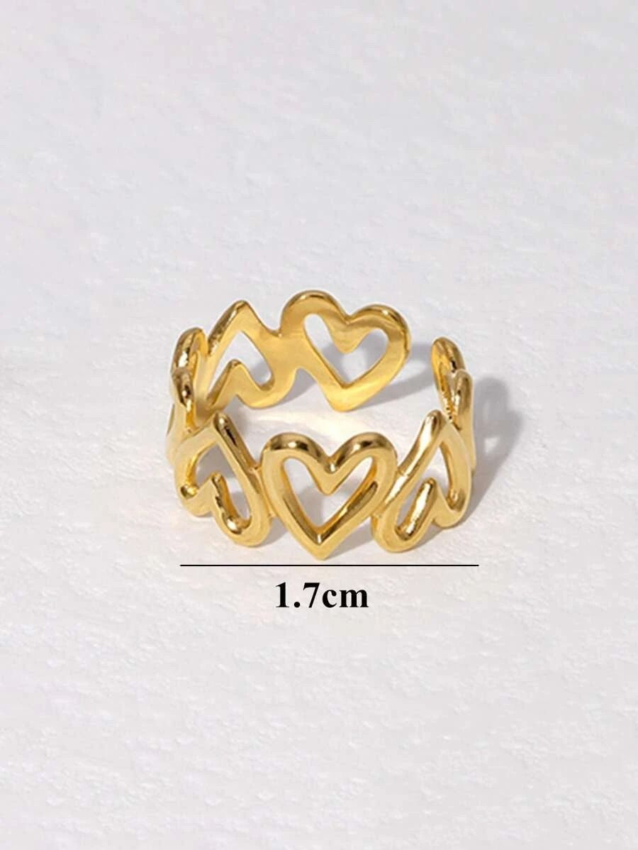 All-Hearts band ring (adjustable)
