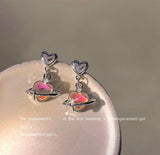 Universe holographic earrings