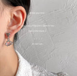 Universe holographic earrings