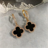 Black clover huggies earring
