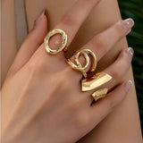 Chunky abstract set of 3 rings