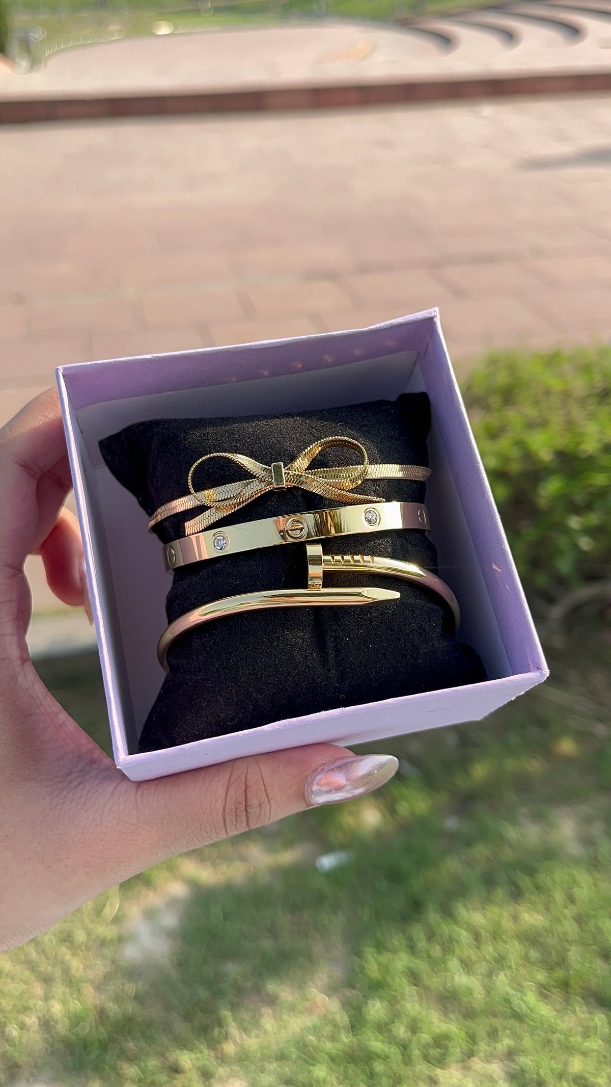 Bow bracelet stack giftbox