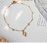 Heart drop anklet