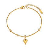 Heart drop anklet