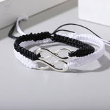 Infinity black & white matching bracelets