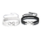 Infinity black & white matching bracelets