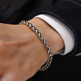 Men sleek steel bracelet