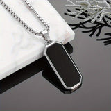 Rectangle bar locket chain