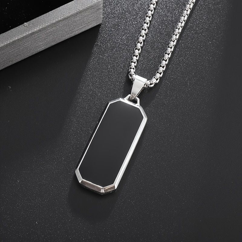 Rectangle bar locket chain