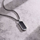 Rectangle bar locket chain